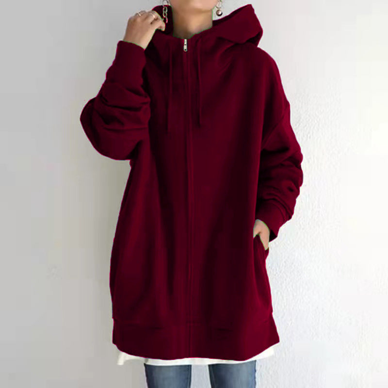 Oversized Drawstring Women's Fuzzy Long Sleeve Sports Pullover Zipper Hoodie Sweatshirt to 5X Plus Size