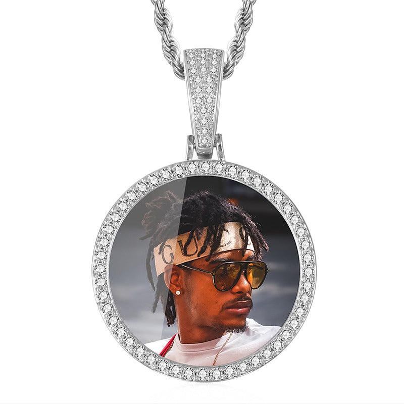 Personalized Customized Hip-Hop Pendant Photo Twist Gold/Silver Chain