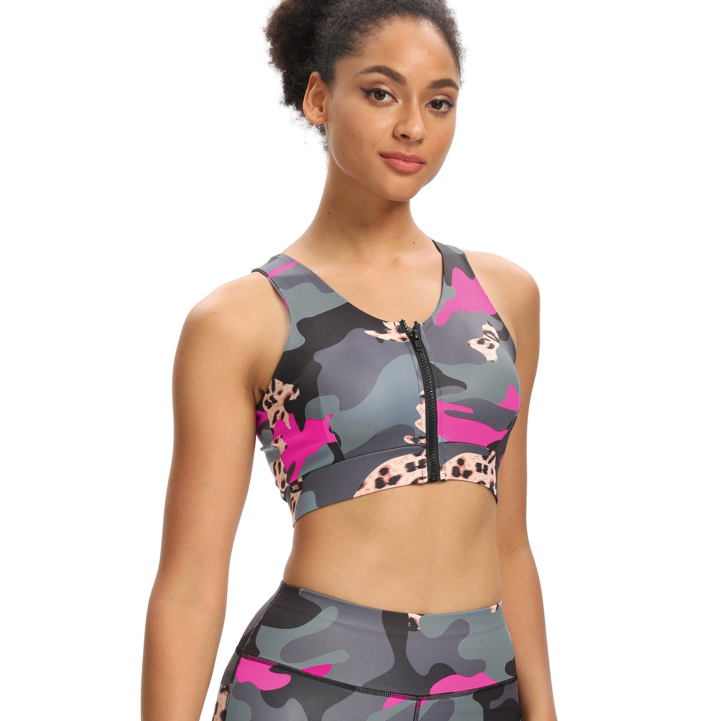 Women's Fashion Camoflauge Print Yoga Leggings OR Zipper Sports Bra-SOLD SEPERATELY