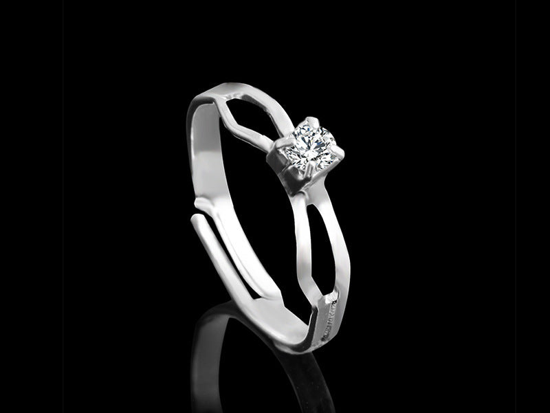 4 Pieces Women's Bridal Jewelry Sets: Rhinestone Necklace w/ Earrings, Ring, Bracelet & Necklace