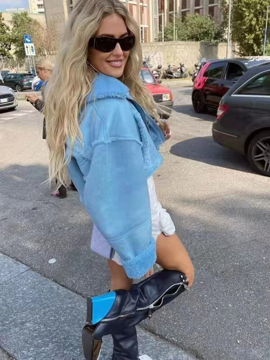 Super High Heel Square Head One Step Fashion Runway Large Size Knee-high Boots