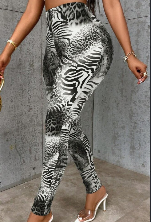 Leopard/Colorblock/Tiger Print Women's Leggings