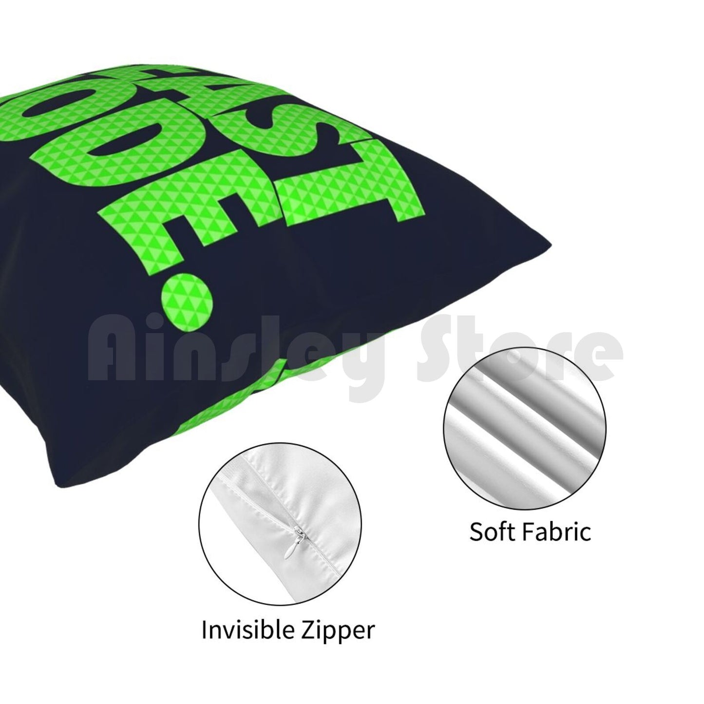 Electric Green "BEAST MODE" Seattle Seahawks Pillow Cover