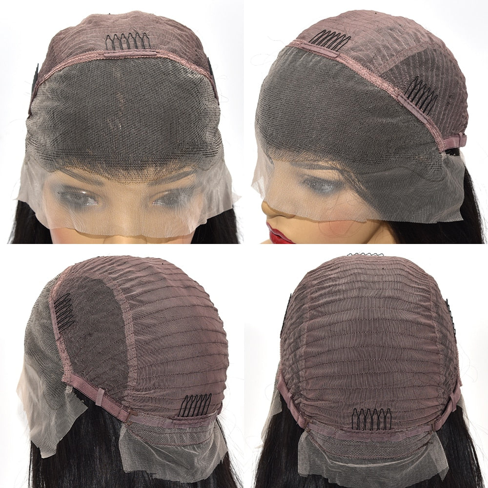 Highlight Grey/Black Body Wave 13x4 Lacefront/13x4x1 Lace Part Colored Human Hair Wigs