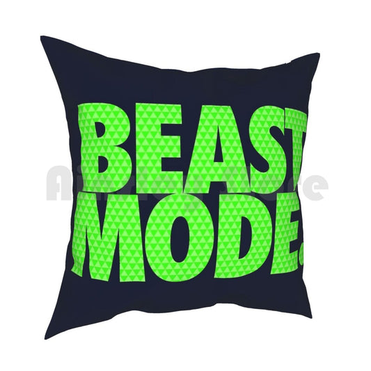 Electric Green "BEAST MODE" Seattle Seahawks Pillow Cover