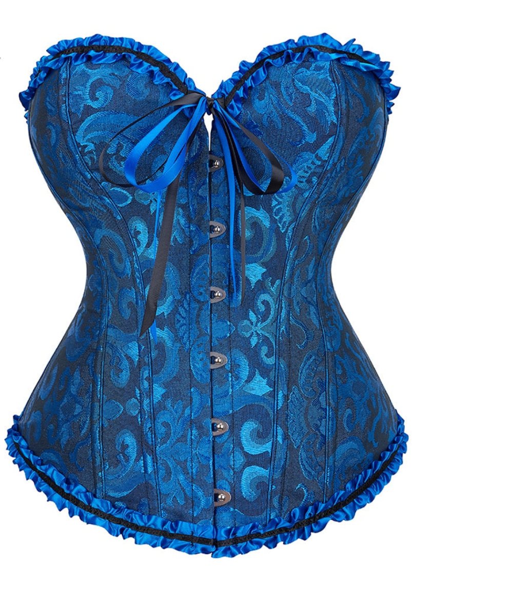 Steampunk Floral Lace Strapless 12 Bone Corsets to 6X Plus Size