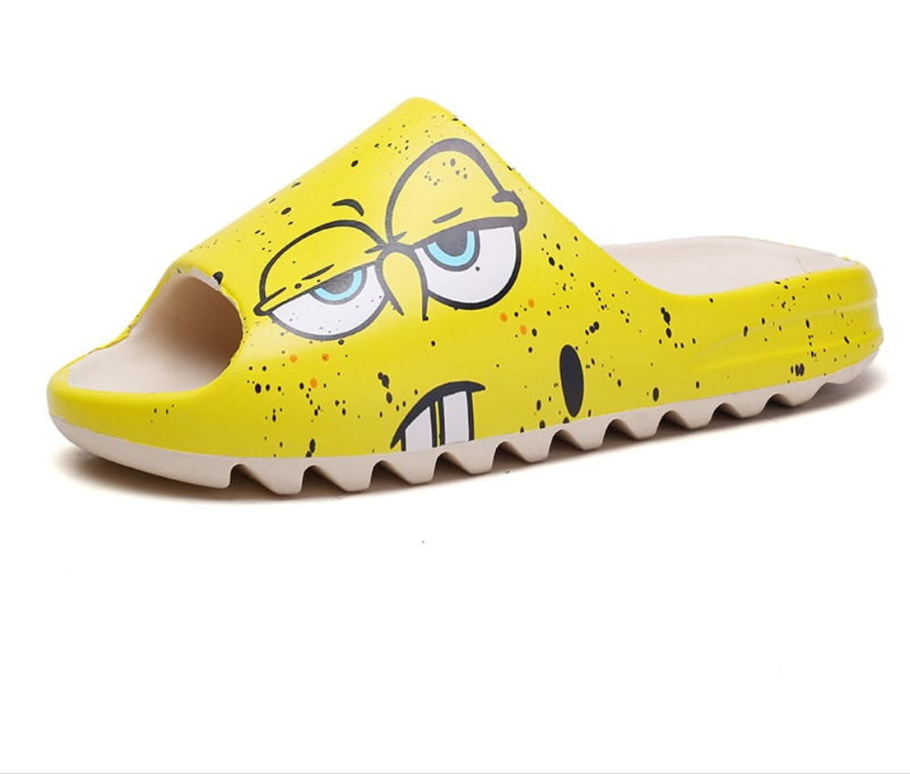 Fishmouth YZY Slides Non-Slip Graffiti Slides