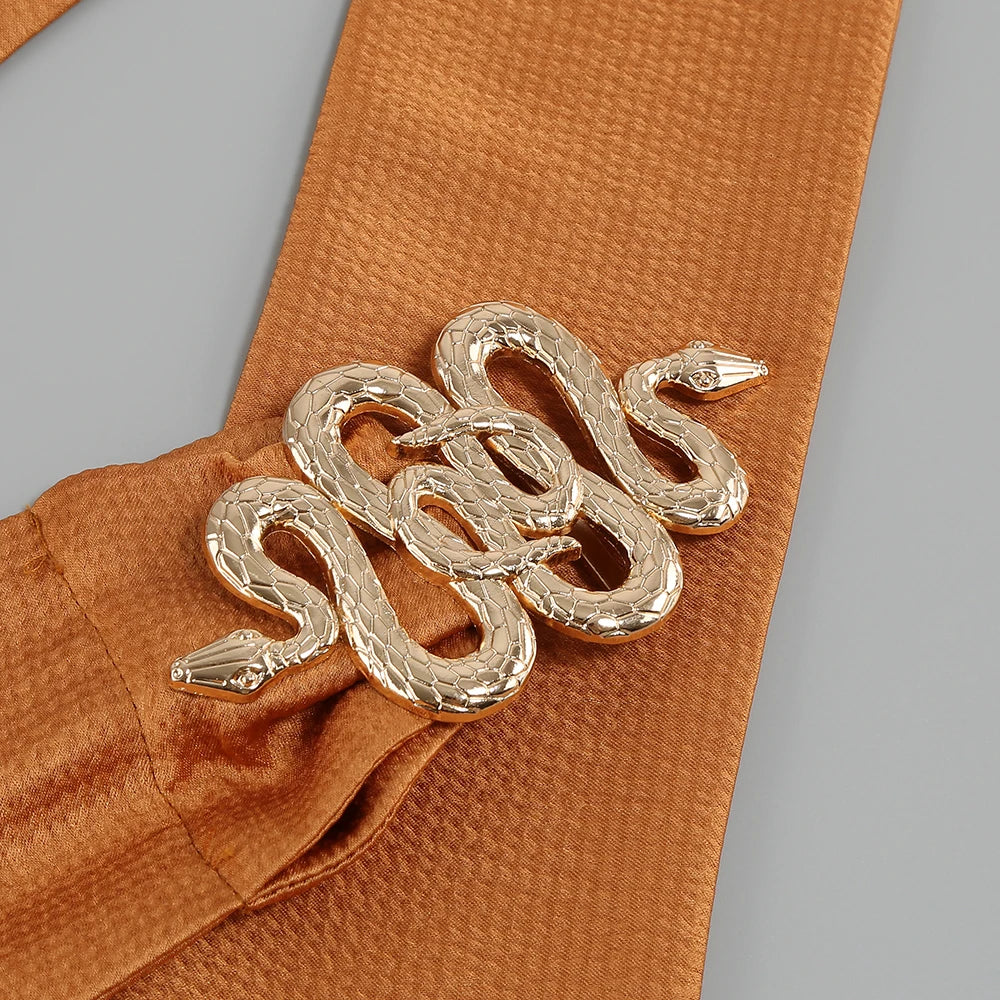 Golden Brown Ruffled Temperament Deep V-Neck Padded Shoulder Metal Fringe Bell Sleeve High Slit Formal Party Dress