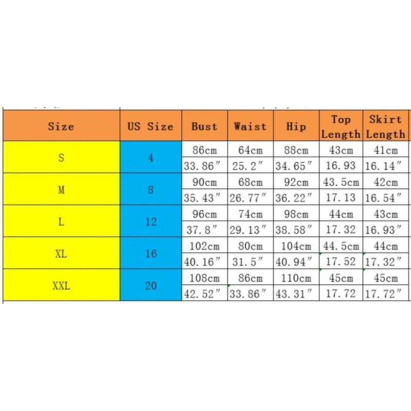 Stud Beaded Fuschia/Orange Colorblock Irregular Sleeveless Crop Top + Mini Skirt 2-Piece Set