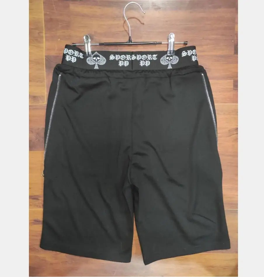 Men's Glitter Metallic Glitter Rhinestone Tiger/King/Lion/Skull/Eagle Graphic Print + Zipper Design Shorts 2-Piece Set