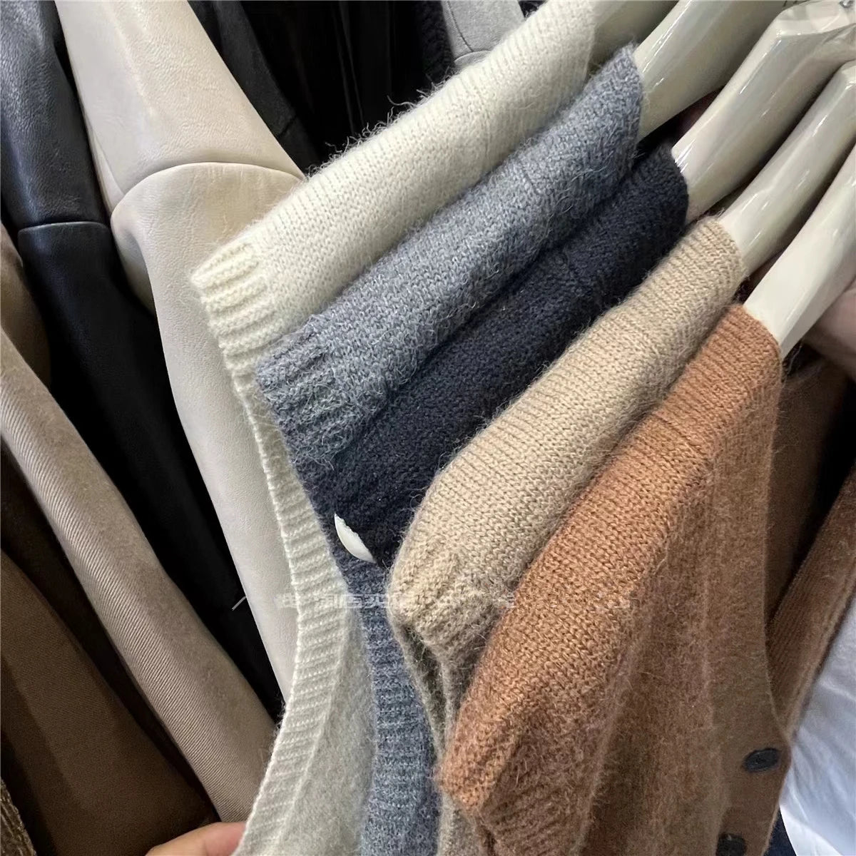 Sleeveless Knitted Button Front Vintage Oversized Knitted V-Neck Maxi Sweater Vest Dress