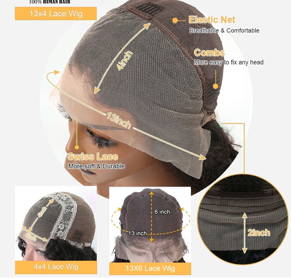 Malaysian Straight 13x4, 13x6, 4x4 Lacefront 100% Human Hair 180% Density Wigs