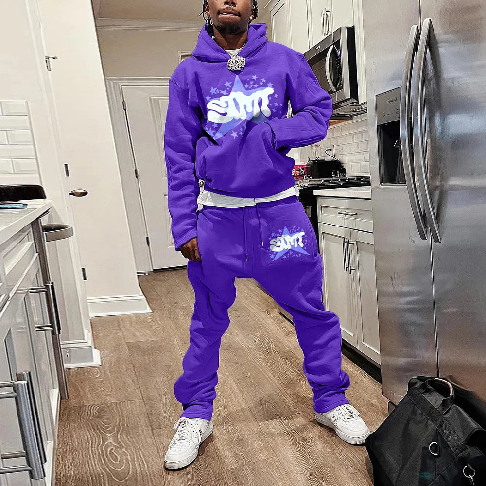 Men's "6TEEN" 3D Printed Hoodie Sweatshirt + Skinny Jogger Sweatpants Tracksuit to 5X Big & Tall