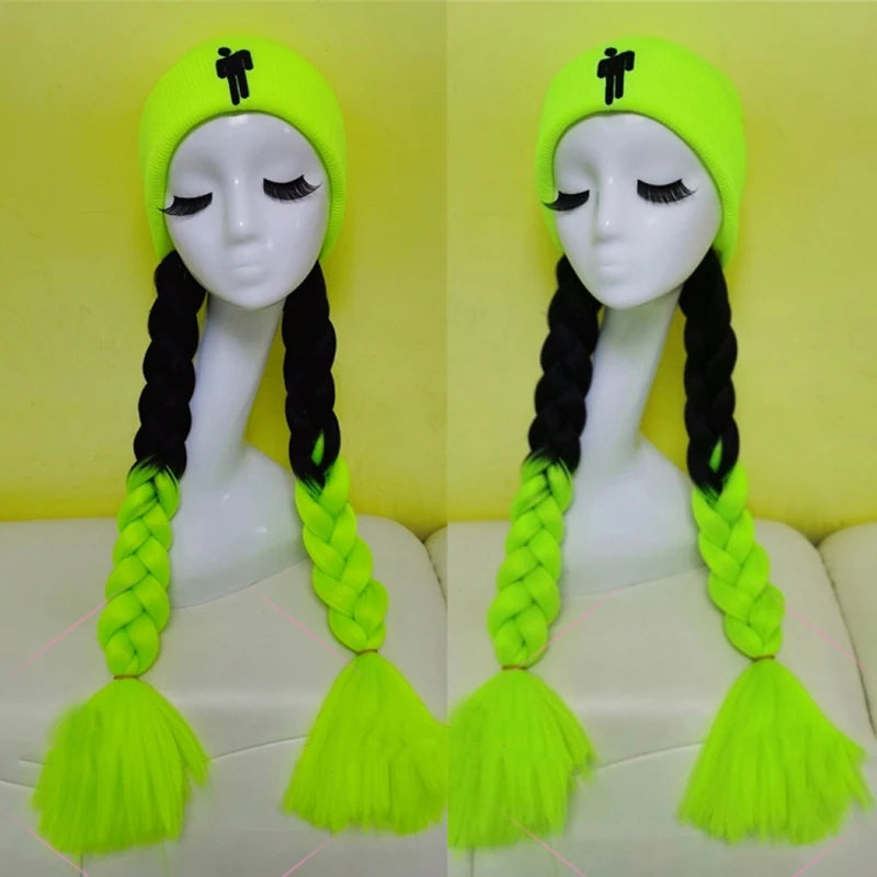 Fluorescent Green Sleeveless Suspender Strap Women's Streetwear Overall Jumpsuit Hip-Hop Dance Costume
