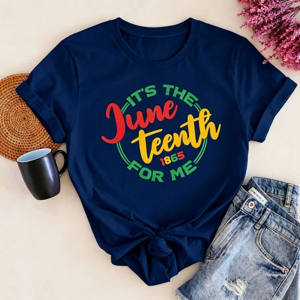 "It's The Juneteenth for Me" 1865 Letter Print Unisex T-Shirt