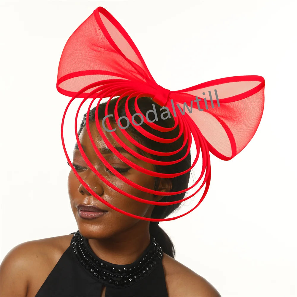 Spiral Big Bow Detail Fascinator Church/Kentucky Derby Formal Hat