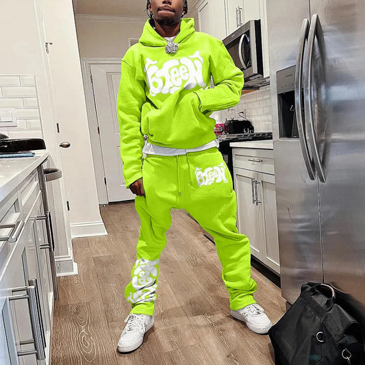Men's "6TEEN" 3D Printed Hoodie Sweatshirt + Skinny Jogger Sweatpants Tracksuit to 5X Big & Tall