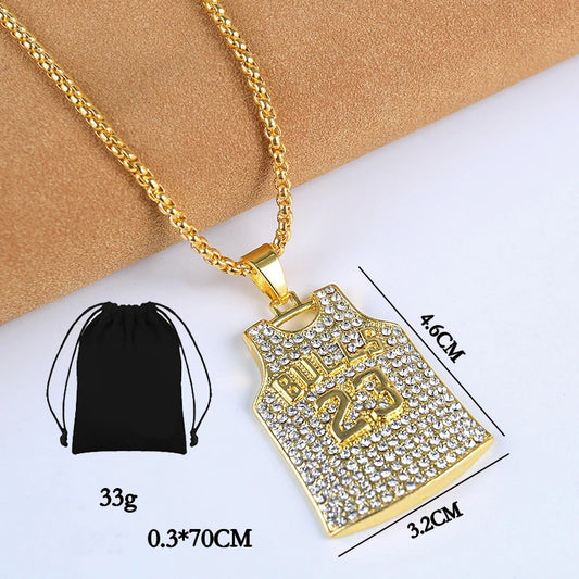 Basketball Lakers/Bulls Champion Commemorative Stainless Steel Pendant Chain Necklace or Ring
