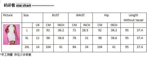 White Pearl Backless Beaded Rhinestone Tassel Fringe Formal Evening Party Dress