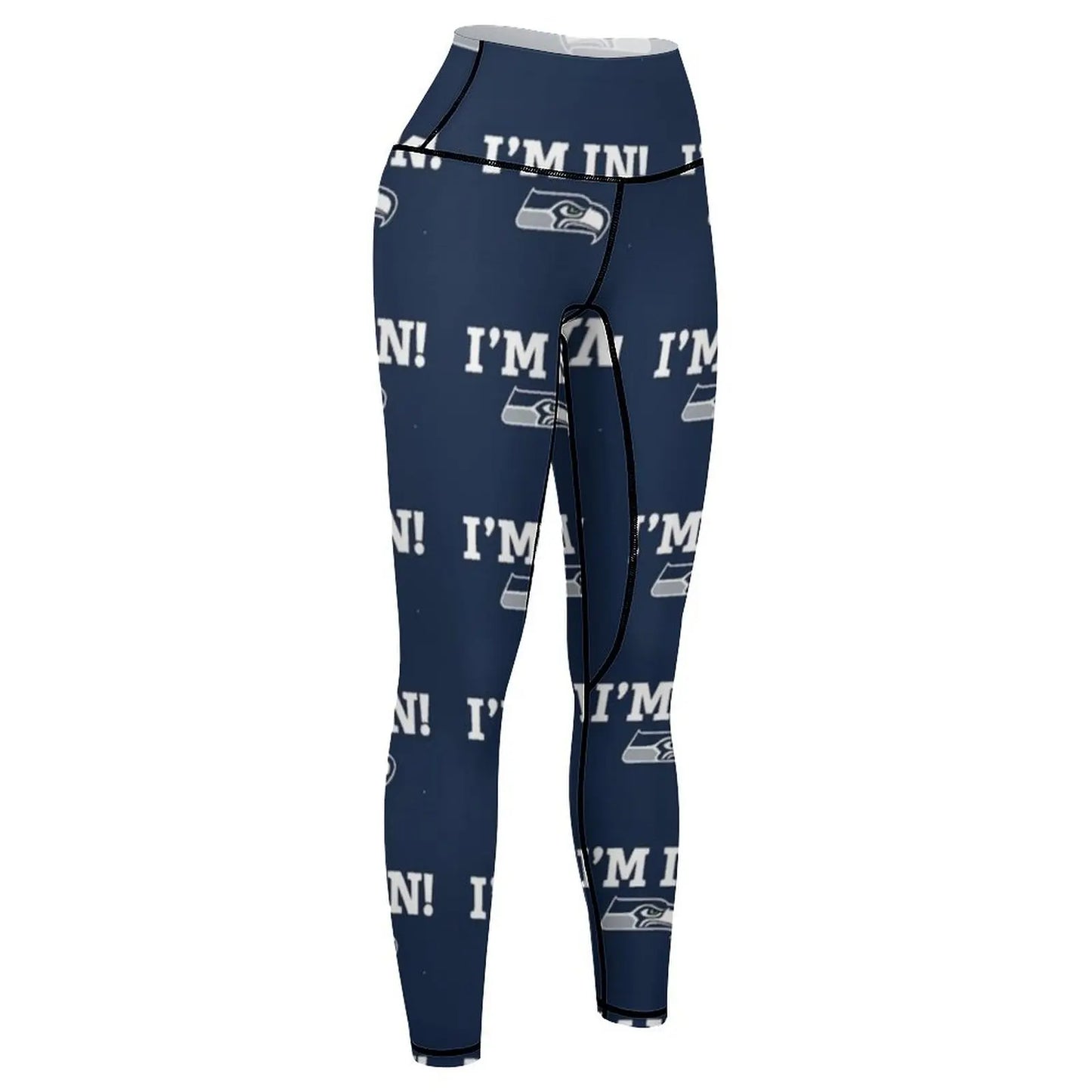 Seattle Seahawks "I'M A 12" Women's Spandex Yoga Fitness Leggings