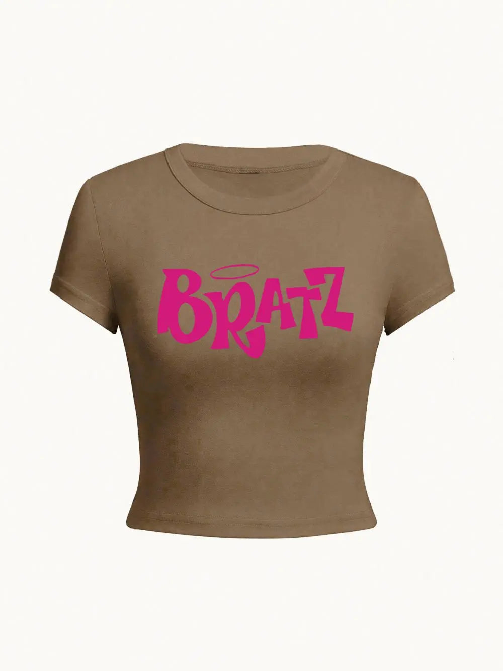 "Bratz" O-Neck Women's Short Sleeve Crop T-Shirt