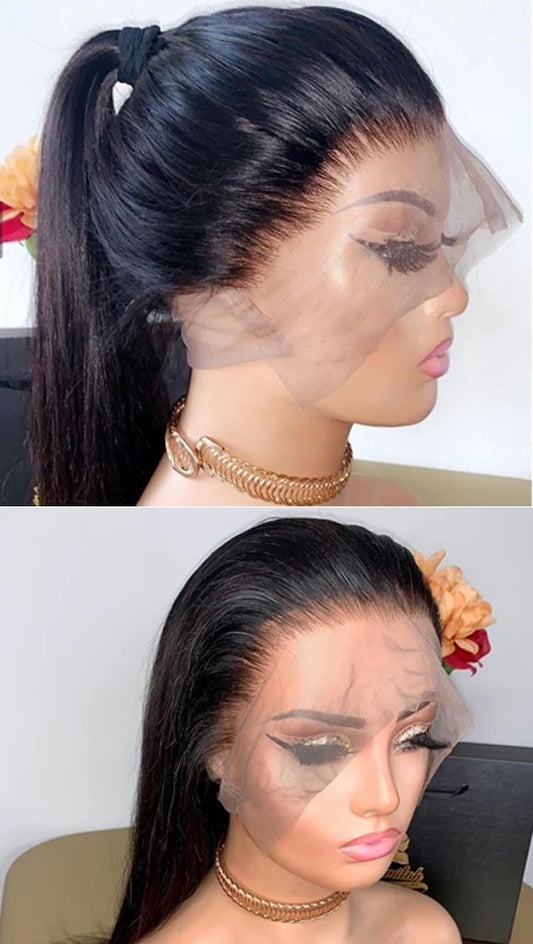 Malaysian Straight 13x4, 13x6, 4x4 Lacefront 100% Human Hair 180% Density Wigs