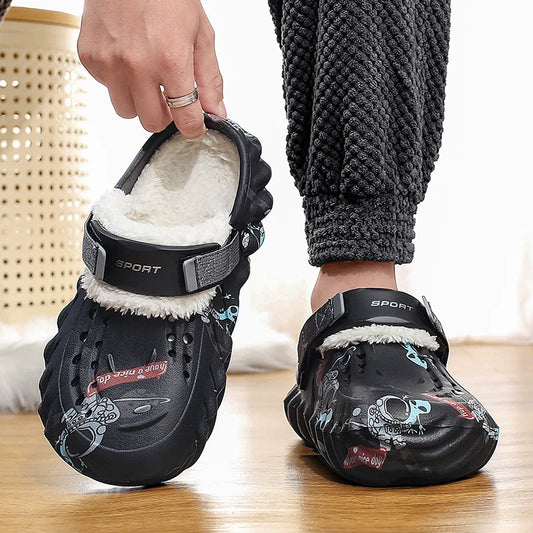 Men's Cartoon 3D Graphic Slip-On Croc Slides