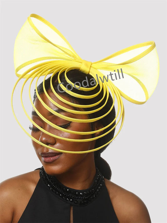 Spiral Big Bow Detail Fascinator Church/Kentucky Derby Formal Hat