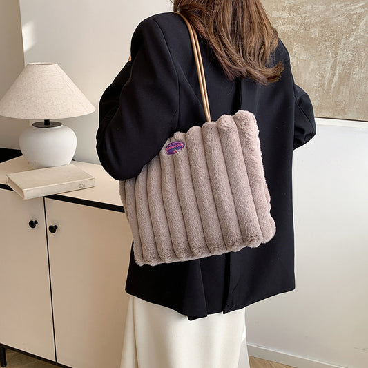 Plush Large Capacity Women's Tote Bags