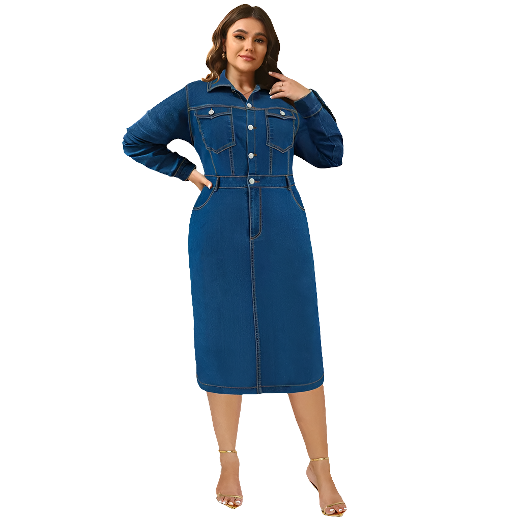 3x denim dress Hype Dress (Denim)