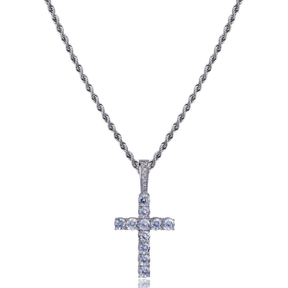 Cross/Ankh Design Hip-Hop Zirconia Chain Necklace