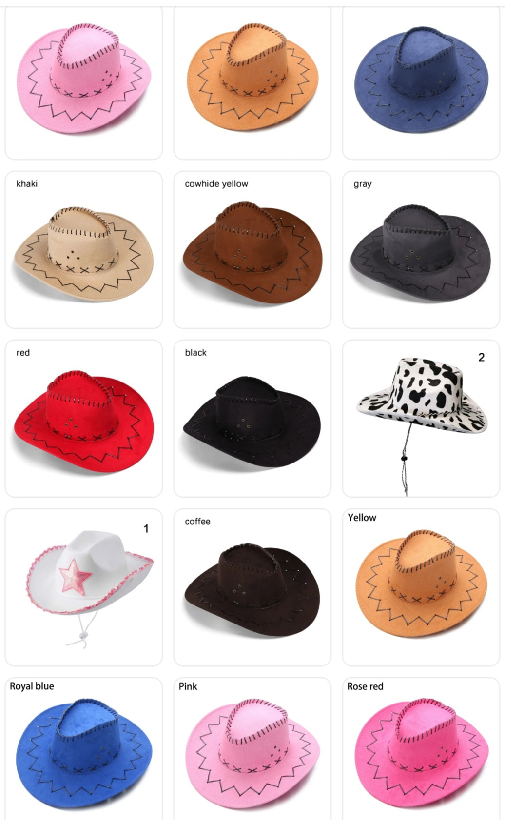 Western Cowboy/Cowgirl Wide Brim Suede Solid Color Fedora Unisex Hats