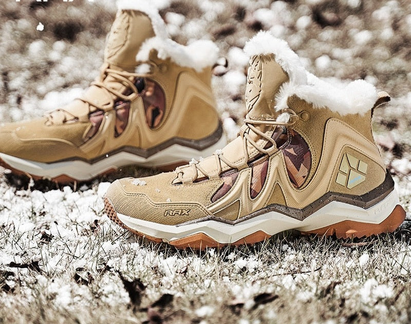 Men's Fleece Lined Hightop Outdoor Hiking Snowboots