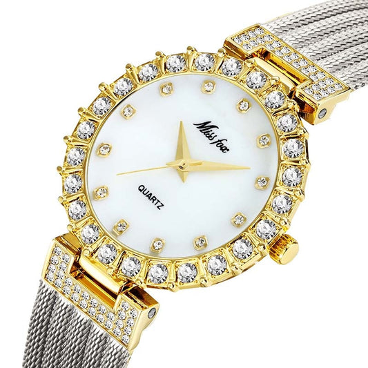 Waterproof Diamond Women's Quartz Watch