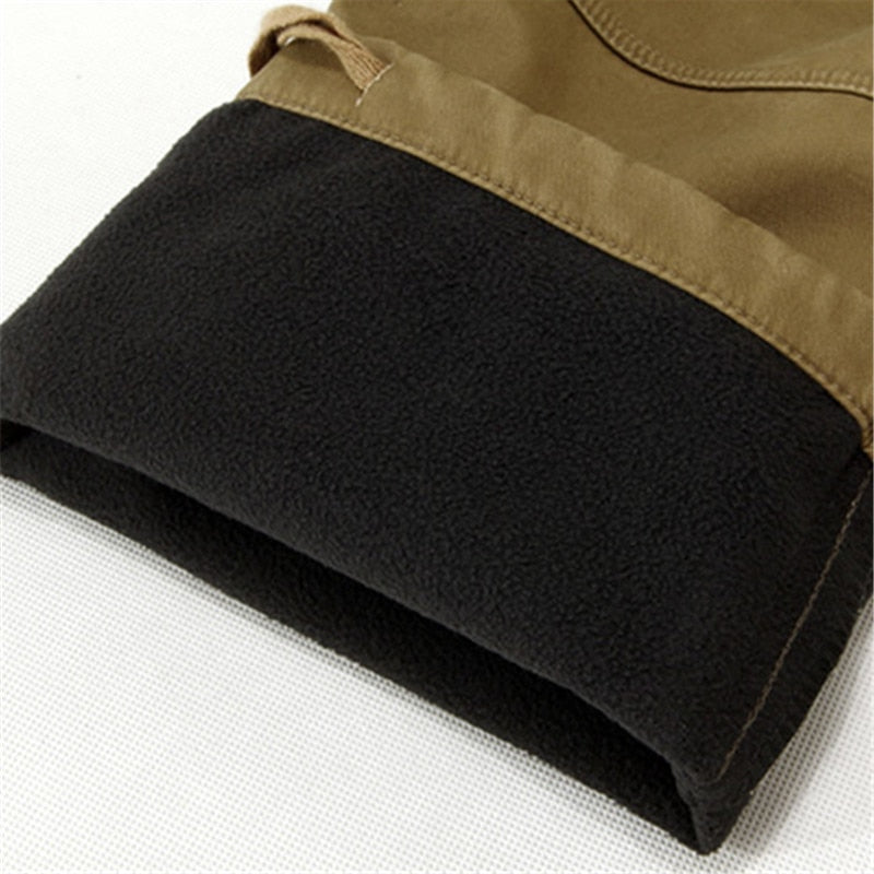 Men's Zipper Cotton Trousers Loose Army Green Cargo Pants