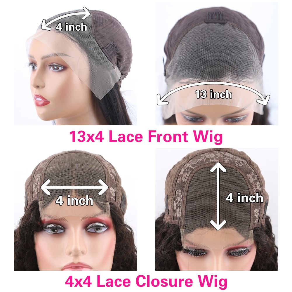 Short Pixie Cut Straight Bob Human Hair Transparent Frontal Lace Wig