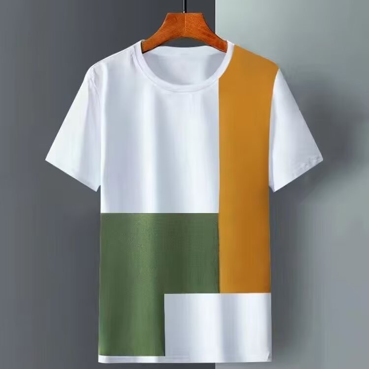 Men's Colorblock Short Sleeve O-Neck T-Shirt