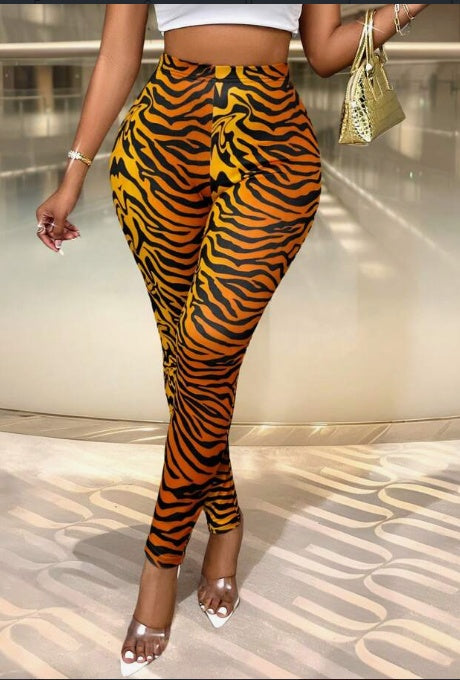 Leopard/Colorblock/Tiger Print Women's Leggings