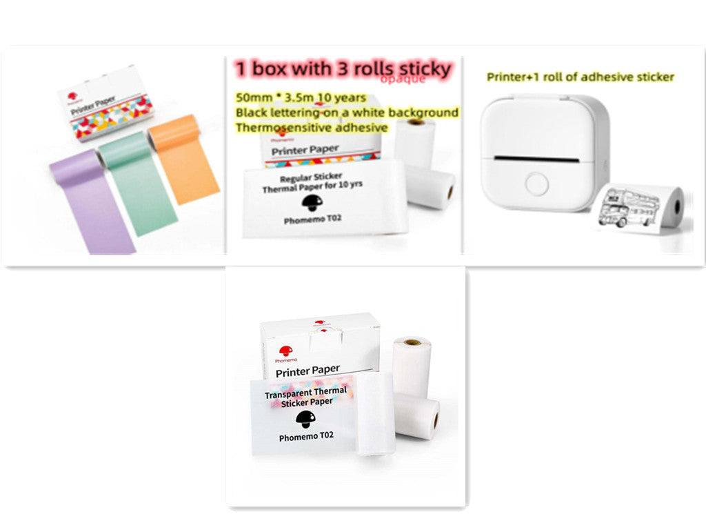 Portable Quiz Q&A Mini Thermal Bluetooth Compatible Mini Label/Price Tag Printer
