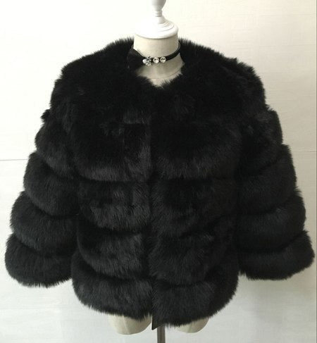Ribbed Faux Mink Fur Solid Color Women's Evening Jacket to 3X Plus Size