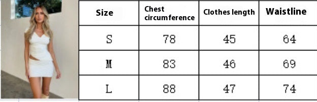 Sleeveless White Hollow-Out Irregular V-Neck Ruched Solid Color Mini Dress