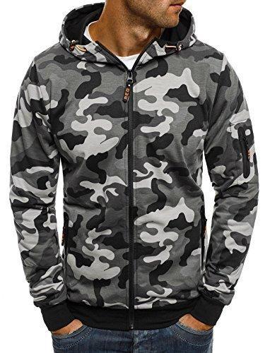 Men's Camoflauge Zipper Cardigan Hoodie Sweatshirts