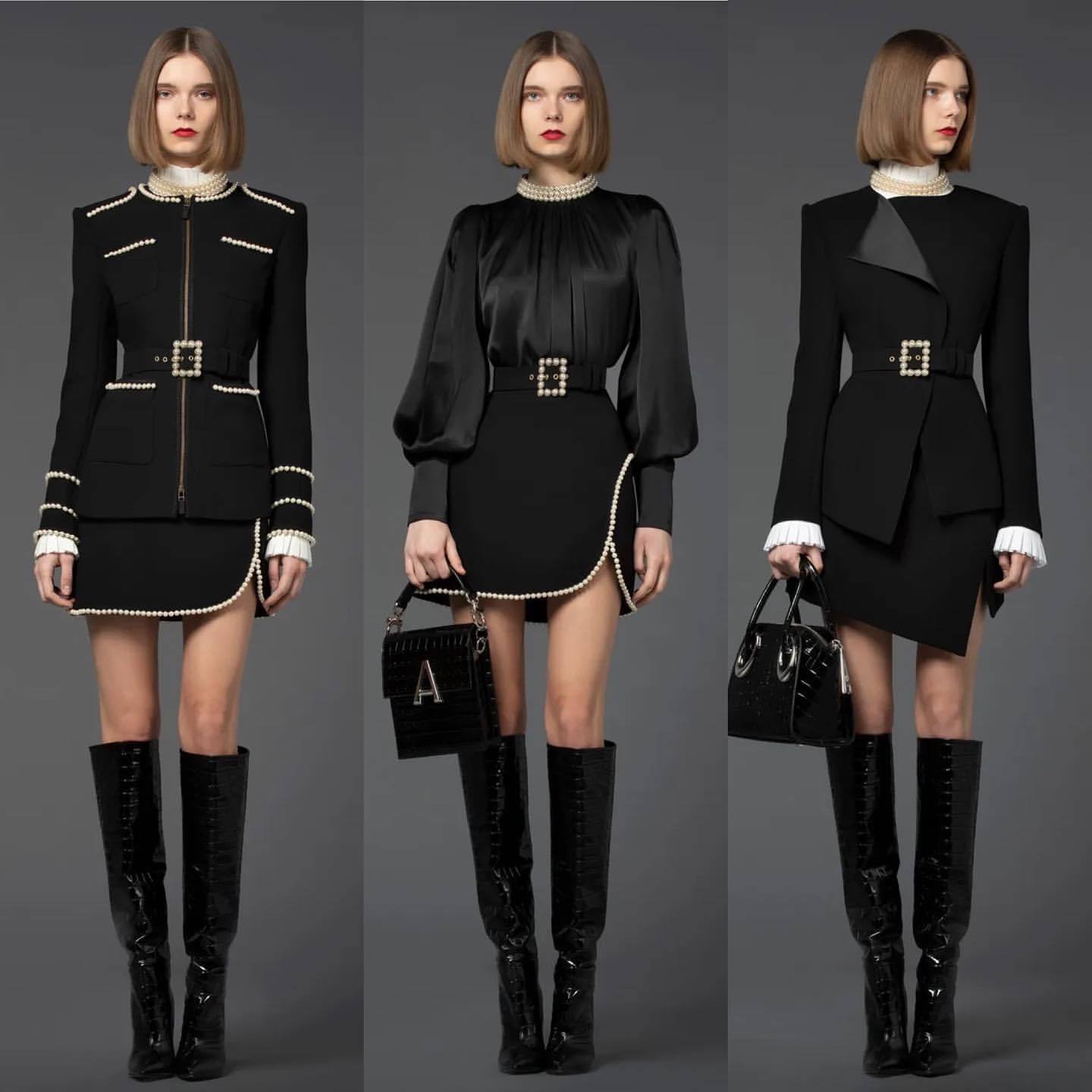 Metallic Croc Pattern Women's Solid Color Pointed Toe Square Heel Knee-High Boots