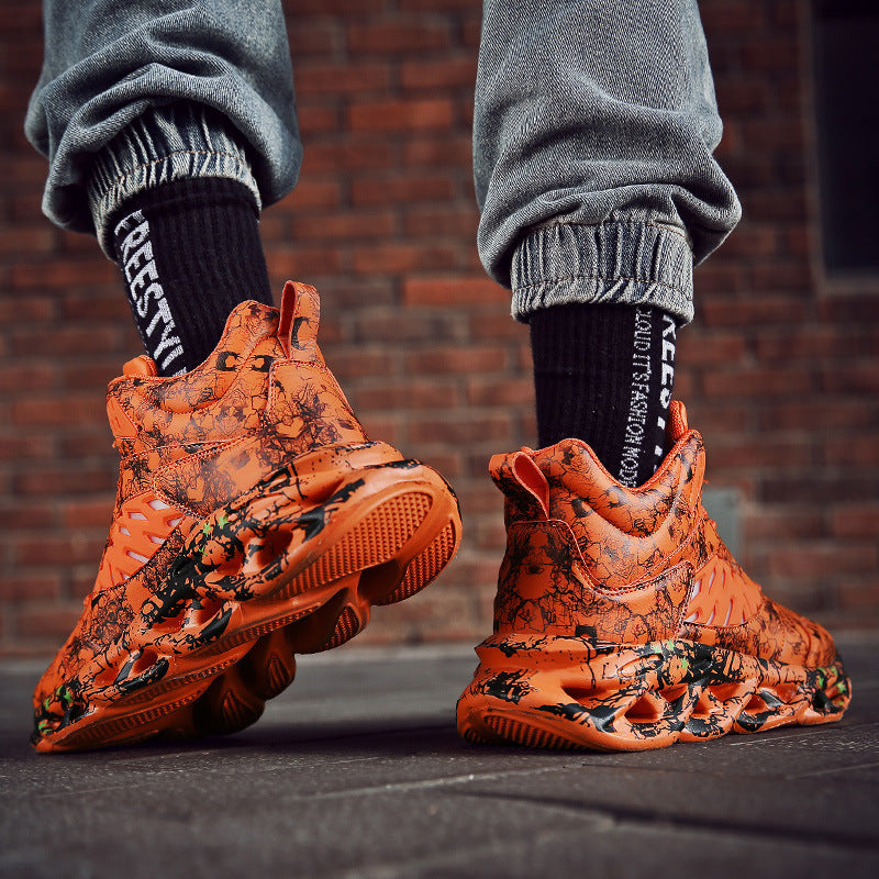 Men's Camoflauge Lowtop Basketball Sneakers