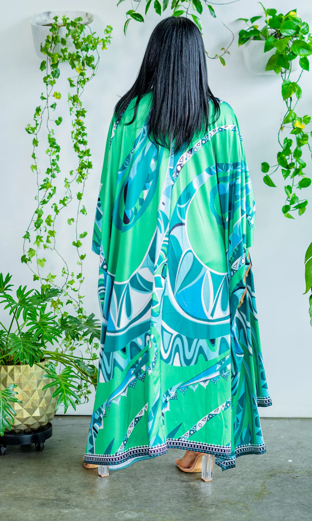 Chiffon Tropical Floral Print Maxi Cardigan Blouse w/ Matching Shorts 2-Piece Set