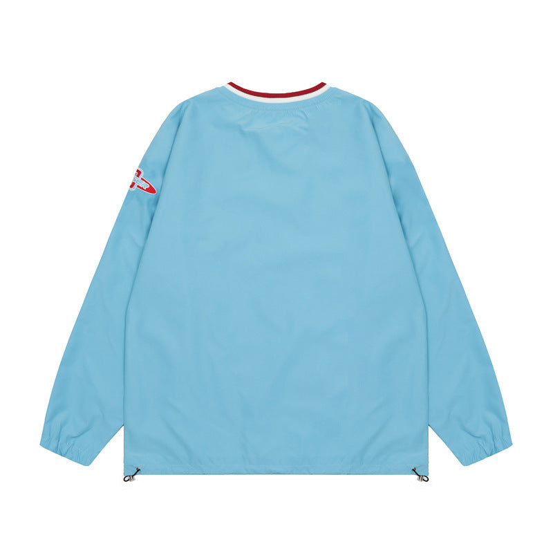 Men's "Danges" V-Neck Sports Pullover Embroidered Hip-Hop Hockey Sweatshirt