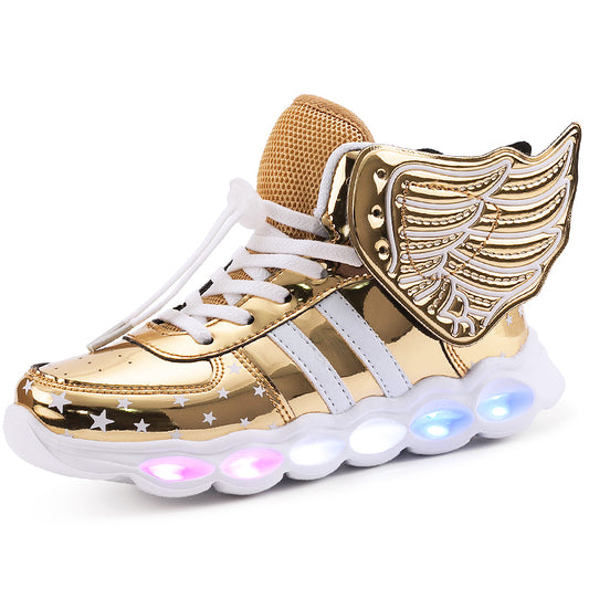 Metallic Rechargeable Wings Glitter Women's Sneakers