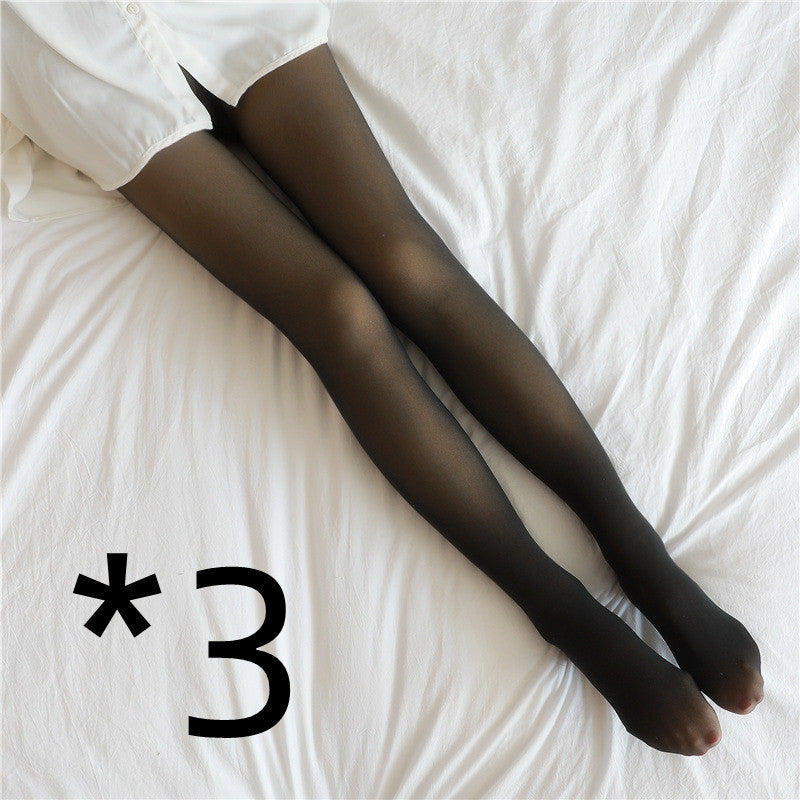 2-Pack/3-Pack Translucent Velvet  Fleece Lined Thermal Winter Tights