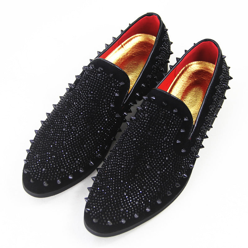 Men's Spike Stud Design Slip-On Loafer Dress Shoes