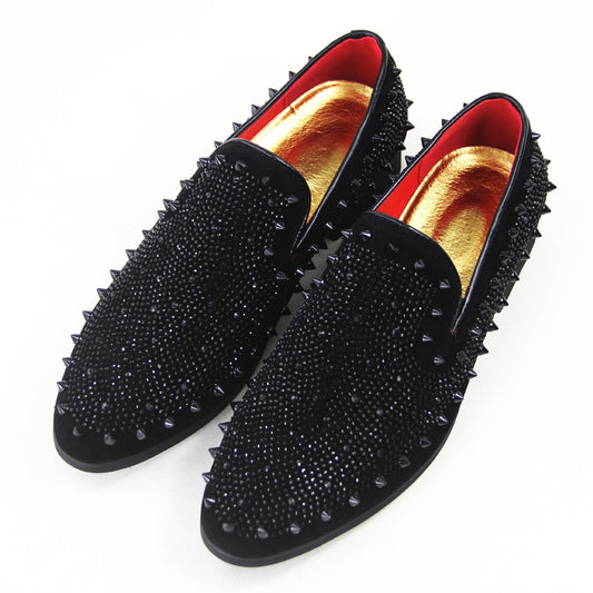 Men's Spike Stud Design Slip-On Loafer Dress Shoes